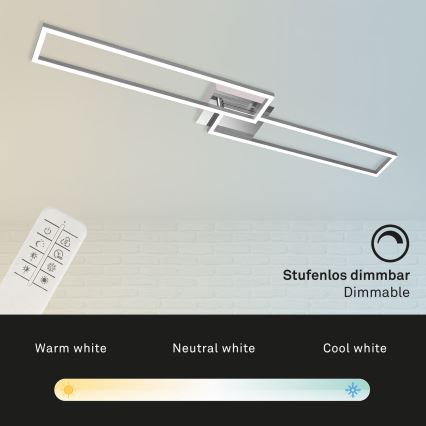 Brilo - Dimbar LED ytmonterad ljuskrona FRAME 2xLED/20W/230V 2700-5000K + fjärrkontroll