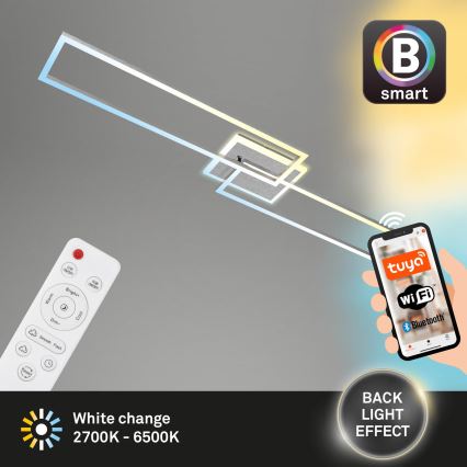 Brilo - Dimbar LED ytmonterad ljuskrona FRAME 2xLED/20W/230V 2700-6500K Wi-Fi Tuya + fjärrkontroll