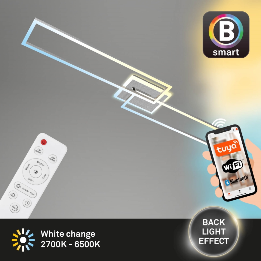 Brilo - Dimbar LED ytmonterad ljuskrona FRAME 2xLED/20W/230V 2700-6500K Wi-Fi Tuya + fjärrkontroll