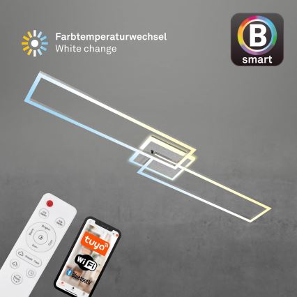 Brilo - Dimbar LED ytmonterad ljuskrona FRAME 2xLED/20W/230V 2700-6500K Wi-Fi Tuya + fjärrkontroll