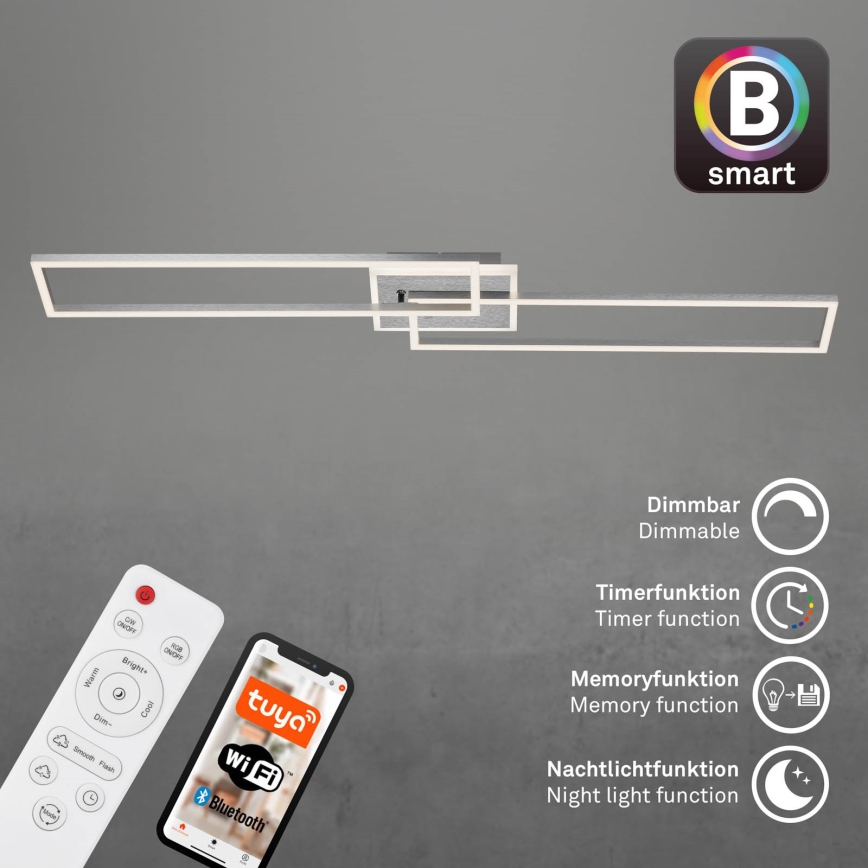 Brilo - Dimbar LED ytmonterad ljuskrona FRAME 2xLED/20W/230V 2700-6500K Wi-Fi Tuya + fjärrkontroll