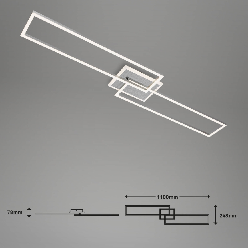 Brilo - Dimbar LED ytmonterad ljuskrona FRAME 2xLED/20W/230V 2700-6500K Wi-Fi Tuya + fjärrkontroll