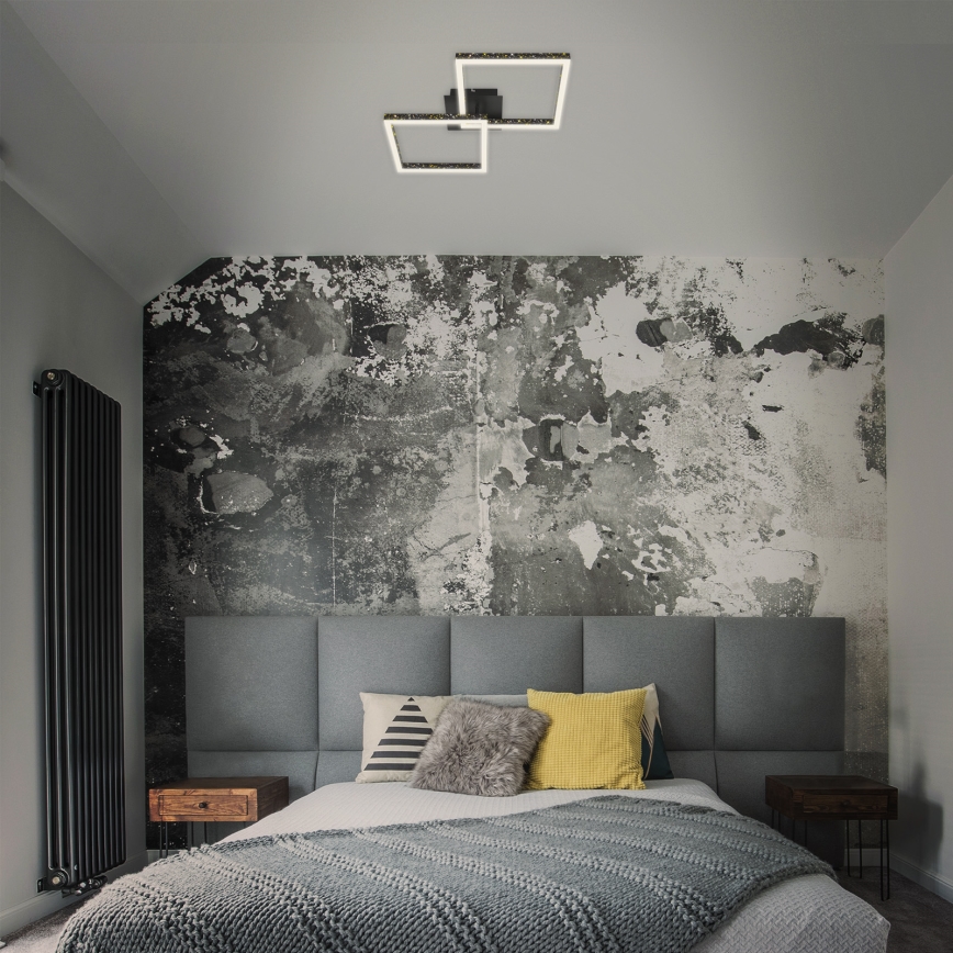 Brilo - Dimbar LED ytmonterad ljuskrona FRAME 2xLED/9W/230V