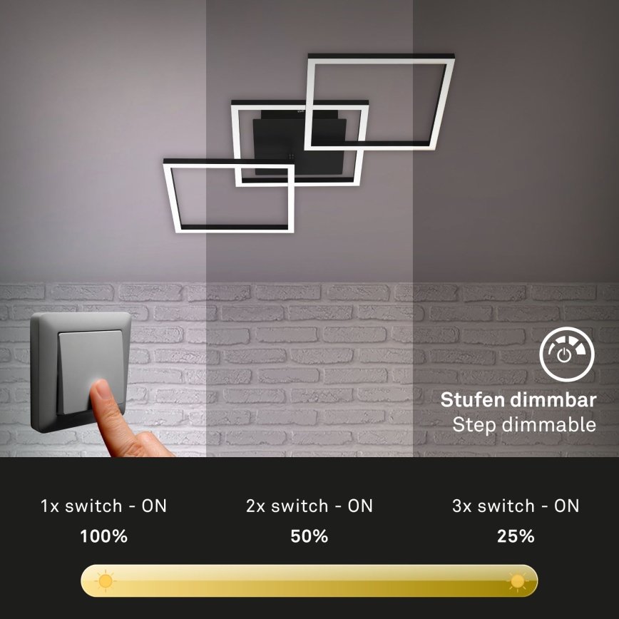 Brilo - Dimbar LED ytmonterad ljuskrona FRAME LED/30W/230V