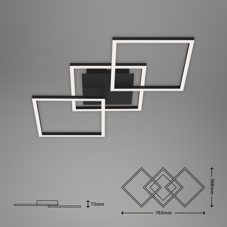 Brilo - Dimbar LED ytmonterad ljuskrona FRAME LED/30W/230V