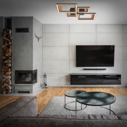 Brilo - Dimbar LED ytmonterad ljuskrona FRAME LED/38W/230V