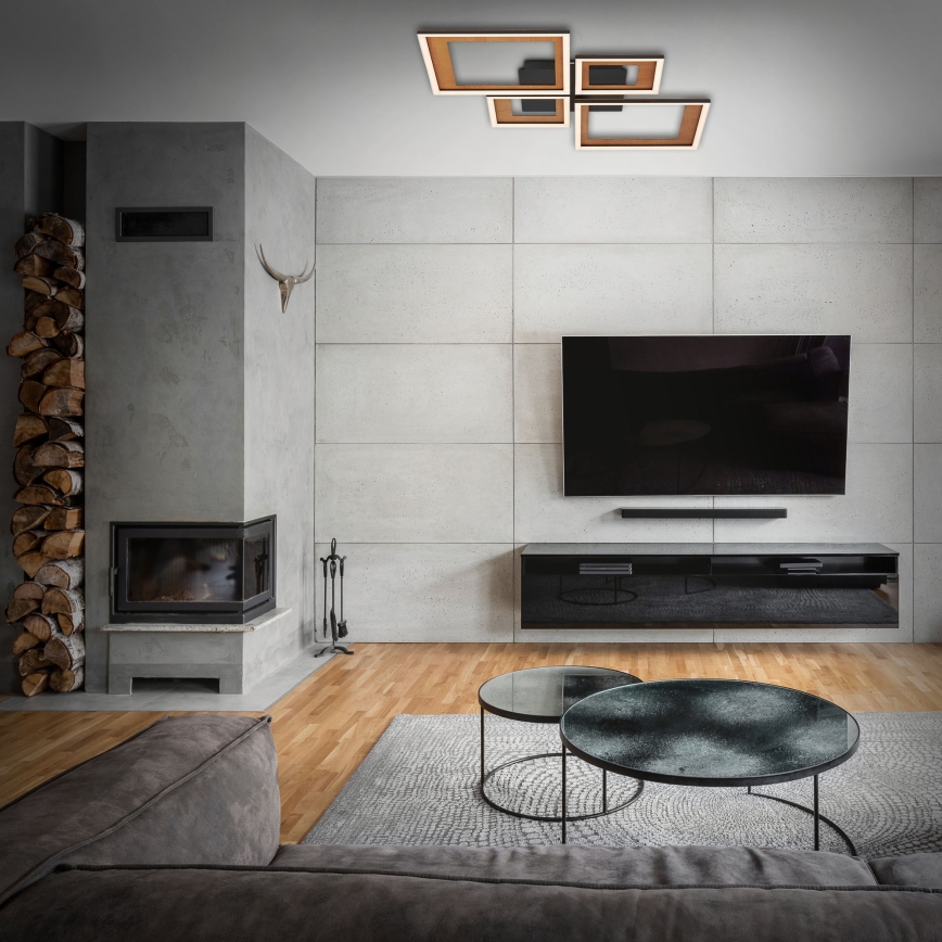 Brilo - Dimbar LED ytmonterad ljuskrona FRAME LED/38W/230V