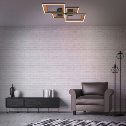 Brilo - Dimbar LED ytmonterad ljuskrona FRAME LED/38W/230V