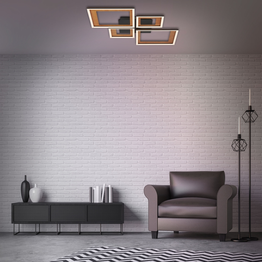Brilo - Dimbar LED ytmonterad ljuskrona FRAME LED/38W/230V