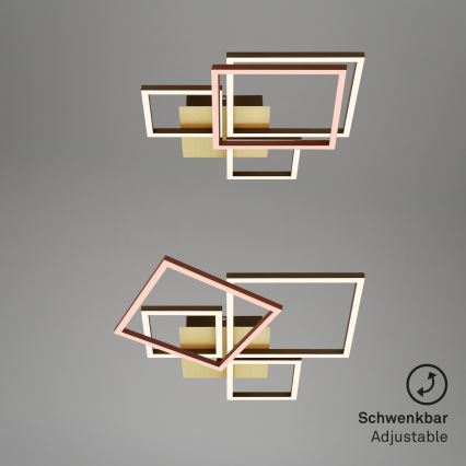 Brilo - Dimbar LED ytmonterad ljuskrona FRAME LED/44W/230V