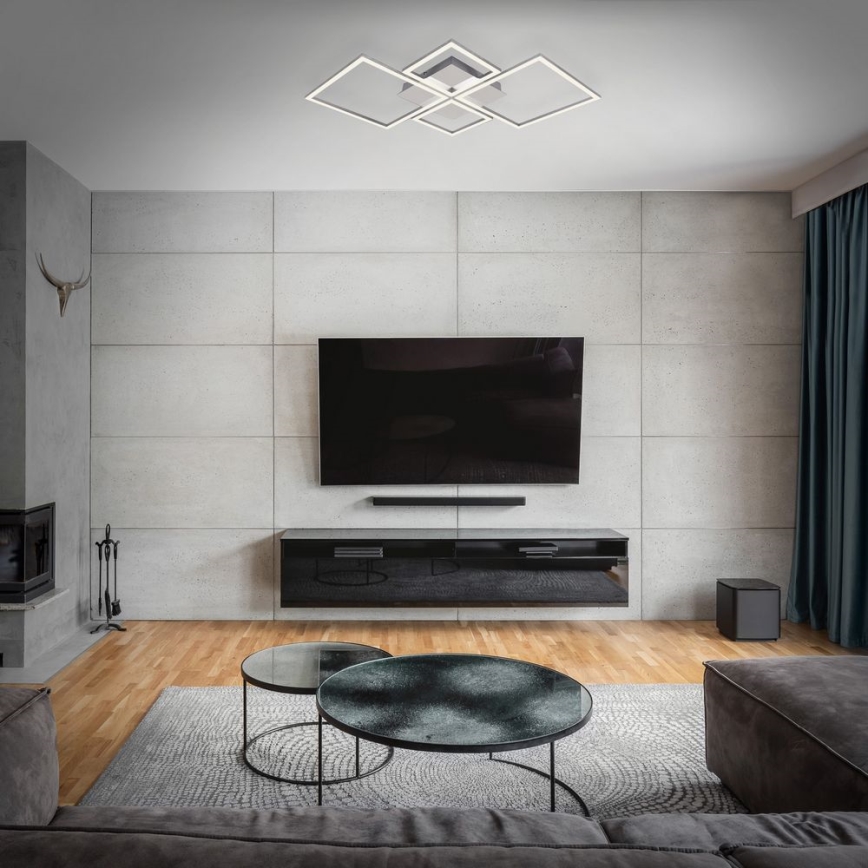 Brilo - Dimbar LED ytmonterad ljuskrona FRAME LED/44W/230V