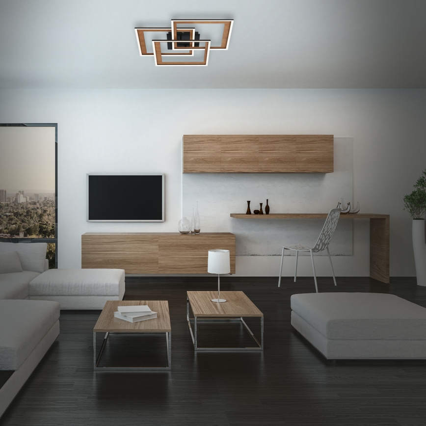 Brilo - Dimbar LED ytmonterad ljuskrona FRAME LED/45W/230V 2700-6500K + fjärrkontroll