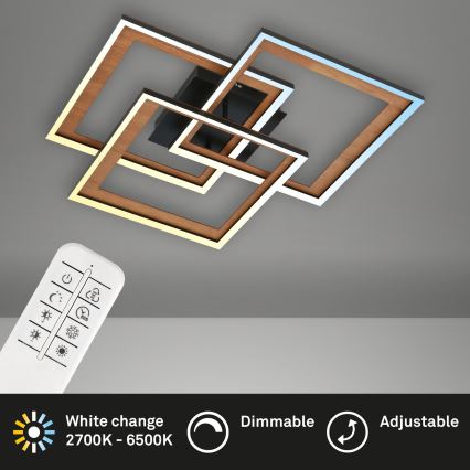 Brilo - Dimbar LED ytmonterad ljuskrona FRAME LED/45W/230V 2700-6500K + fjärrkontroll