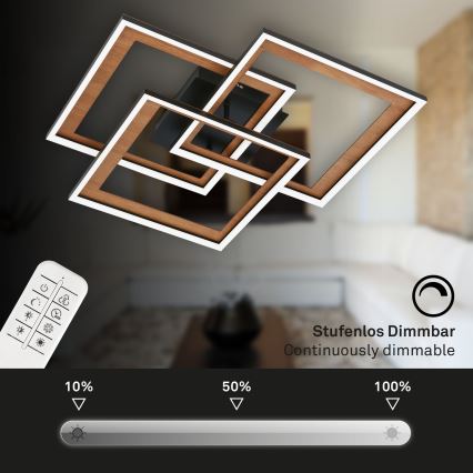 Brilo - Dimbar LED ytmonterad ljuskrona FRAME LED/45W/230V 2700-6500K + fjärrkontroll