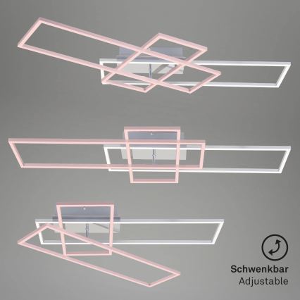 Brilo - Dimbar LED ytmonterad ljuskrona FRAME LED/51W/230V 2700-5000K matt krom + fjärrkontroll