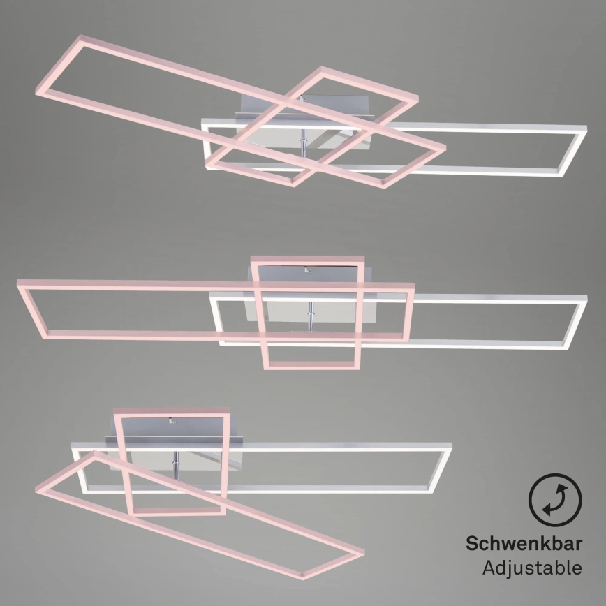 Brilo - Dimbar LED ytmonterad ljuskrona FRAME LED/51W/230V 2700-5000K matt krom + fjärrkontroll