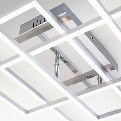 Brilo - Dimbar LED ytmonterad ljuskrona FRAME LED/51W/230V 2700-5000K matt krom + fjärrkontroll