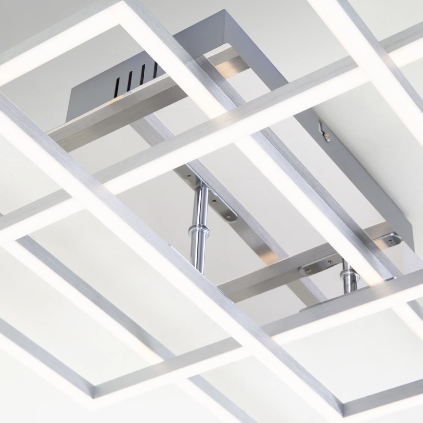 Brilo - Dimbar LED ytmonterad ljuskrona FRAME LED/51W/230V 2700-5000K matt krom + fjärrkontroll