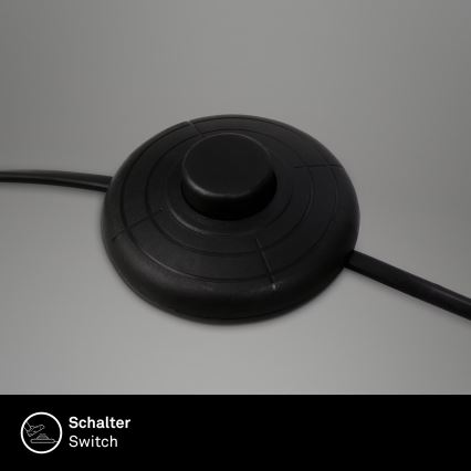 Brilo - Golvlampa 1xE27/10W/230V svart