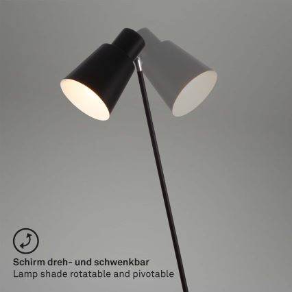 Brilo - Golvlampa 1xE27/10W/230V svart