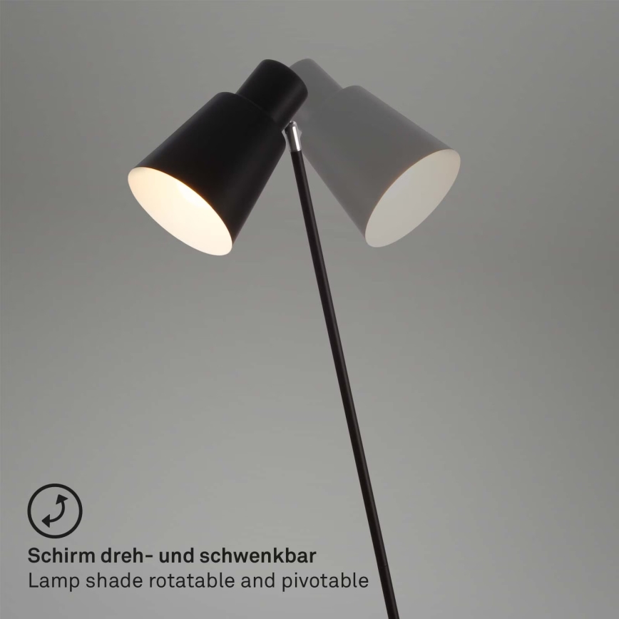 Brilo - Golvlampa 1xE27/10W/230V svart