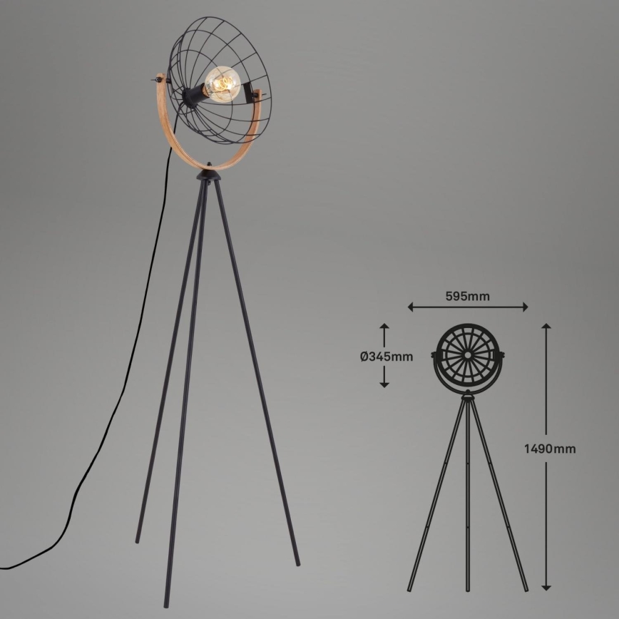 Brilo - Golvlampa MESH 1xE27/40W/230V