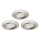 Brilo - KIT 3x Infälld dimbar LED badrumsbelysning LED/5W/230V IP23 matt krom