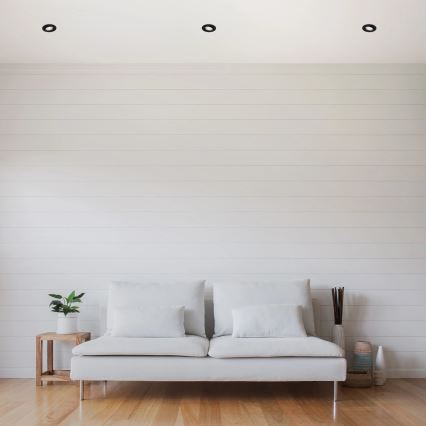 Brilo - KIT 3x Infälld LED badrumsbelysning 1xGU10/5W/230V IP23 svart