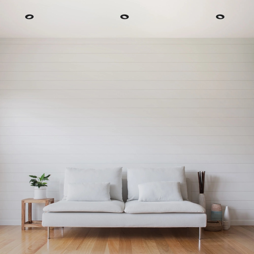 Brilo - KIT 3x Infälld LED badrumsbelysning 1xGU10/5W/230V IP23 svart
