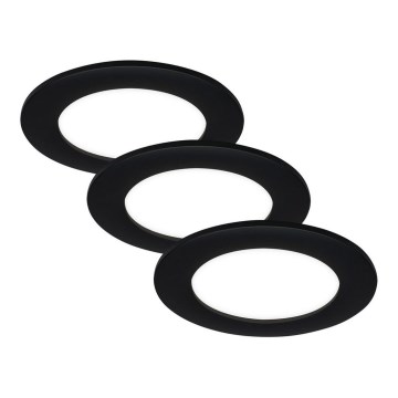 Brilo - KIT 3x Infälld LED badrumsbelysning FLAT LED/7W/230V IP44
