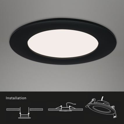 Brilo - KIT 3x Infälld LED badrumsbelysning FLAT LED/7W/230V IP44