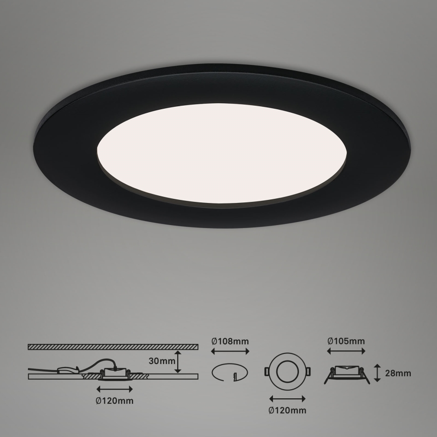 Brilo - KIT 3x Infälld LED badrumsbelysning FLAT LED/7W/230V IP44