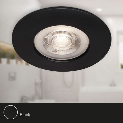 Brilo - KIT 4x Infälld LED badrumsbelysning LED/4,9W/230V IP44 svart