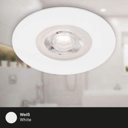 Brilo - KIT 4x Infälld LED badrumsbelysning LED/4,9W/230V IP44 vit