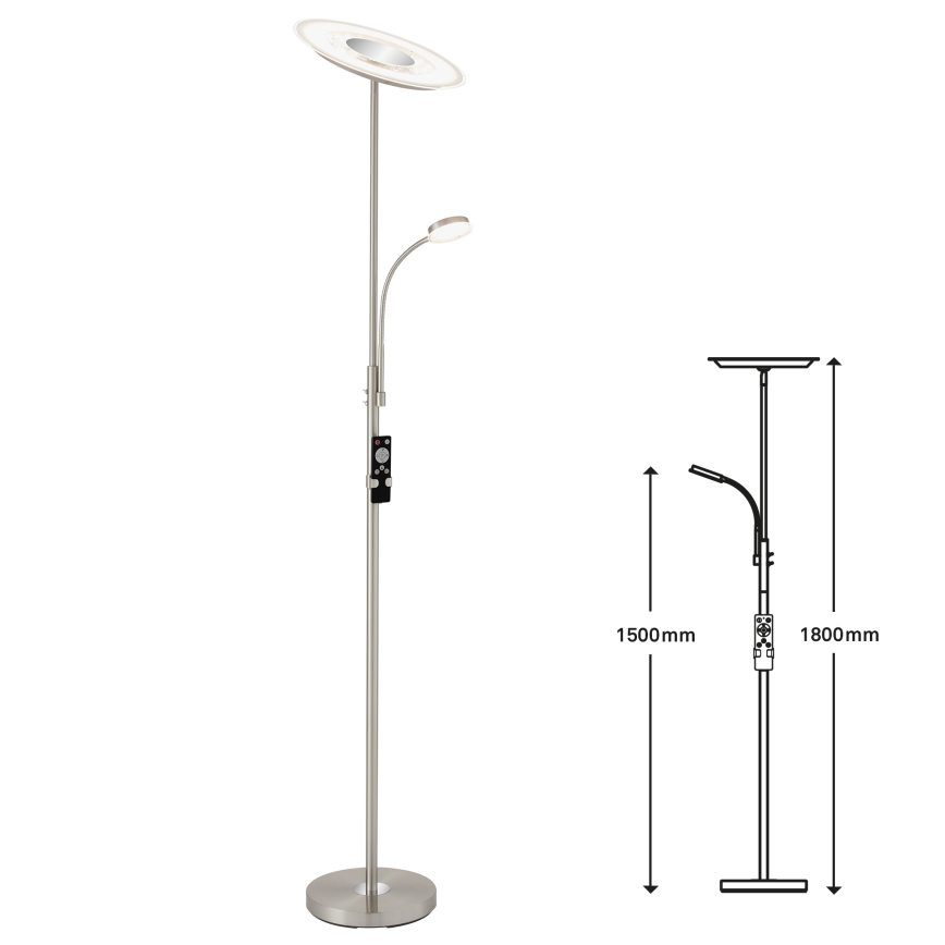 Brilo - LED Dimbar golvlampa LED/29,5W/230V + LED/3,5W 3000-6000K + fjärrkontroll