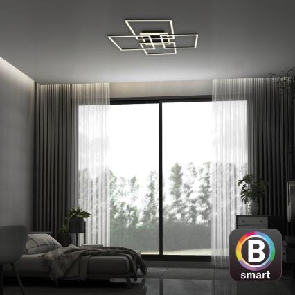 Brilo - dimbart LED-takarmatur FRAME LED/50W/230V 2700-6500K 72,4x72,4cm svart Wi-Fi Tuya + fjärrkontroll
