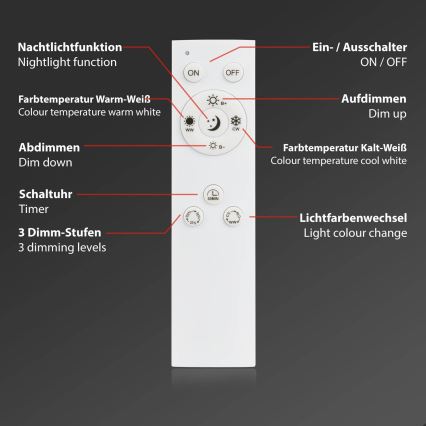 Brilo - dimbart LED-takarmatur FRAME LED/50W/230V 2700-6500K 72,4x72,4cm svart Wi-Fi Tuya + fjärrkontroll