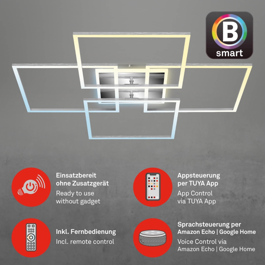 Brilo - LED dimbar taklampa FRAME LED/50W/230V 2700-6500K Wi-Fi Tuya + fjärrkontroll