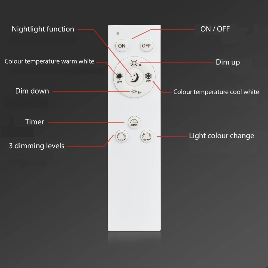 Brilo - LED dimbar taklampa FRAME LED/50W/230V 2700-6500K Wi-Fi Tuya + fjärrkontroll