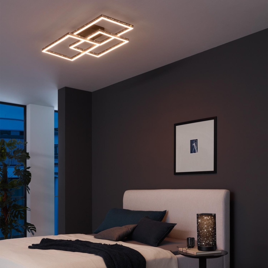 Brilo - LED Dimbar taklampa FRAME LED/57W/230V 3000K svart