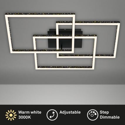 Brilo - LED Dimbar taklampa FRAME LED/57W/230V 3000K svart