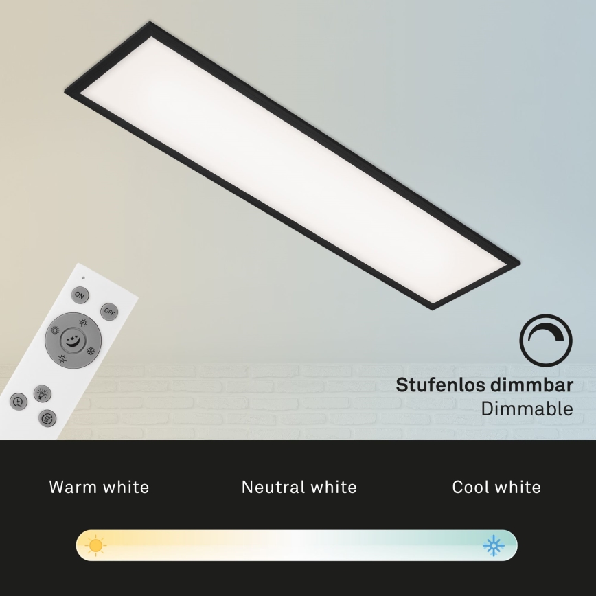 Brilo - LED Dimbar taklampa PIATTO LED/24W/230V 3000-6500K 100x25 cm + fjärrkontroll