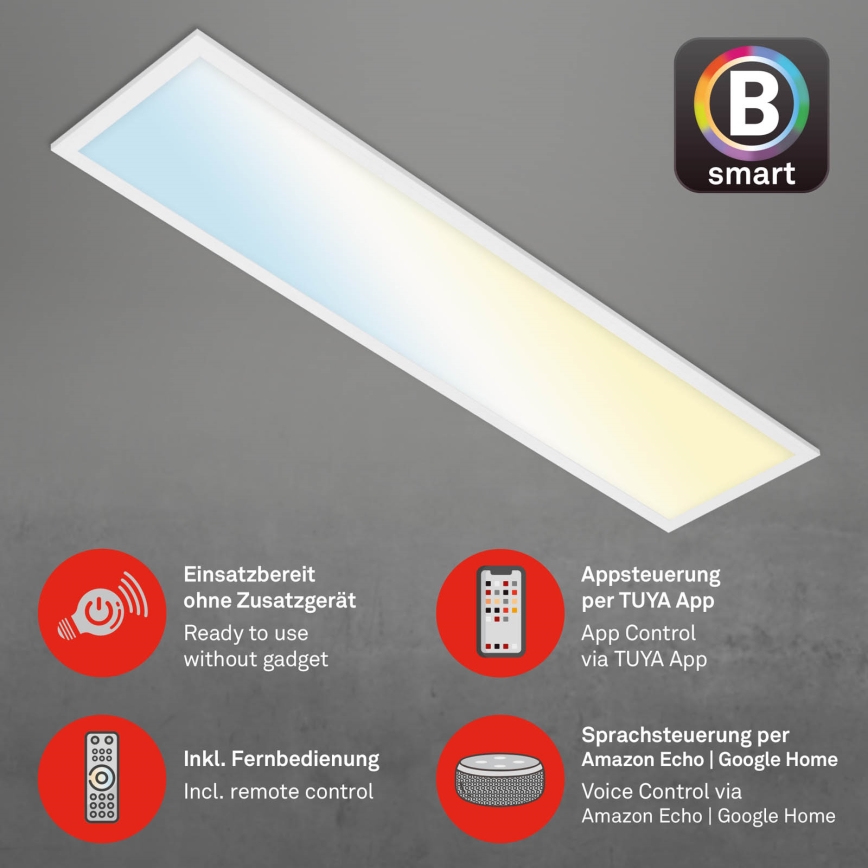 Brilo - LED Dimbar taklampa PIATTO LED/28W/230V 3000-6500K Wi-Fi Tuya + fjärrkontroll