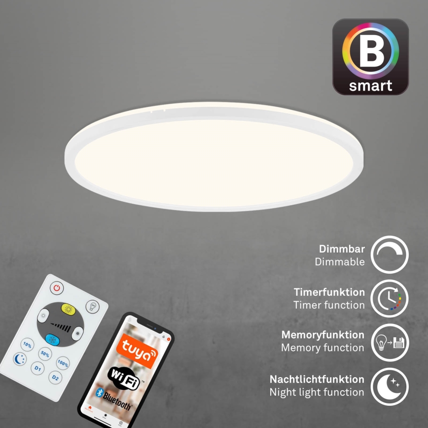 Brilo - LED Dimbar taklampa SLIM LED/22W/230V 2700-6500K Wi-Fi Tuya + fjärrkontroll