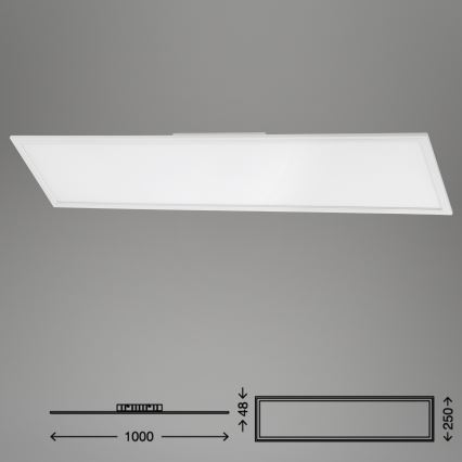 Brilo - LED Dimbar taklampa SLIM LED/24W/230V 3000-6500K 100x25 cm + fjärrkontroll