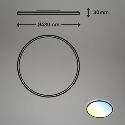 Brilo - LED Dimbar taklampa SLIM LED/31W/230V 2700-6500K + fjärrkontroll