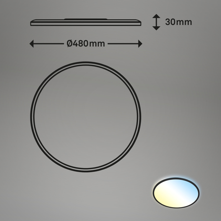Brilo - LED Dimbar taklampa SLIM LED/31W/230V 2700-6500K + fjärrkontroll