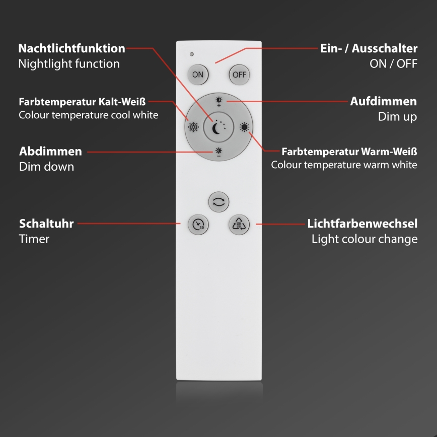 Brilo - LED Dimbar taklampa STARRY SKY LED/24W/230V 3000-6500K + fjärrkontroll