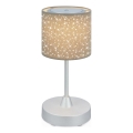 Brilo - LED Dimbart uppladdningsbart utomhusbordslampa LOLE LED/3W/5V 2000mAh IP44 silver/beige