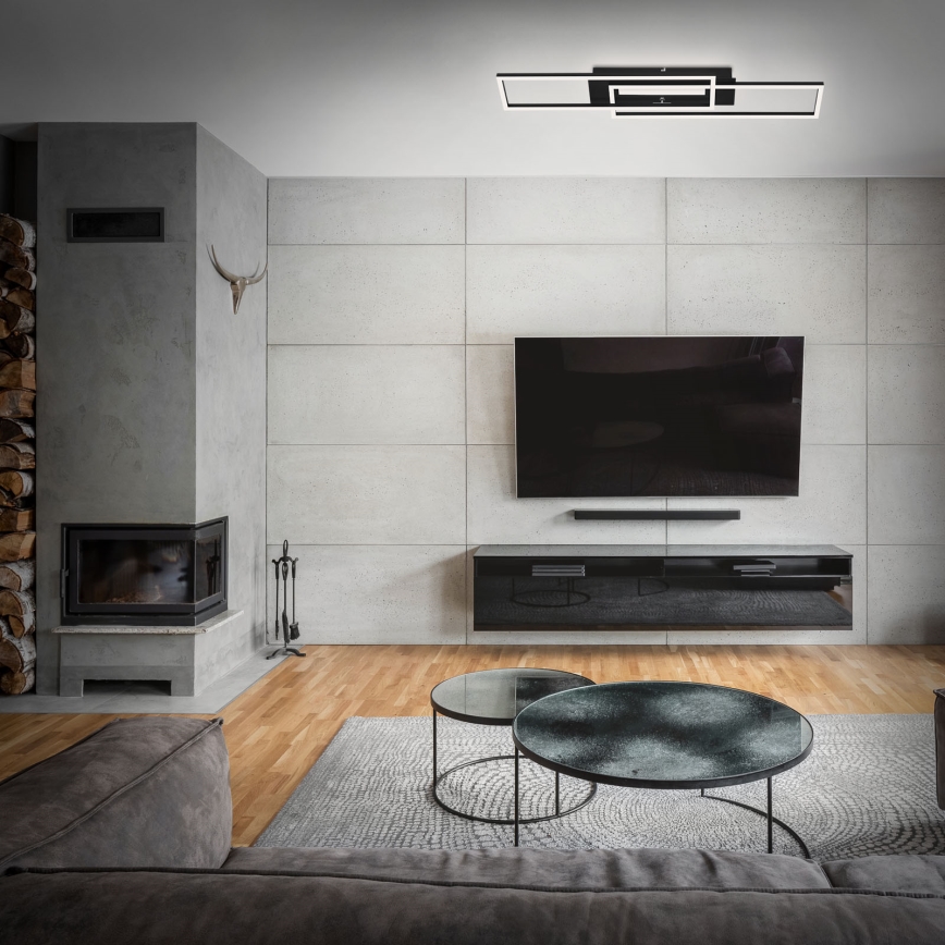 Brilo - LED fäst ljuskrona FRAME 2xLED/20W/230V svart